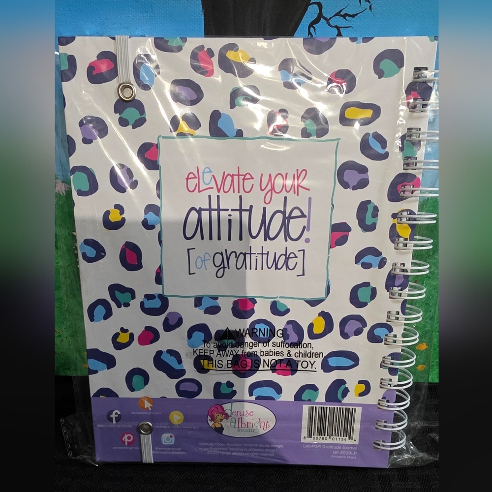 Colorful Leopard Print Gratitude Journal
